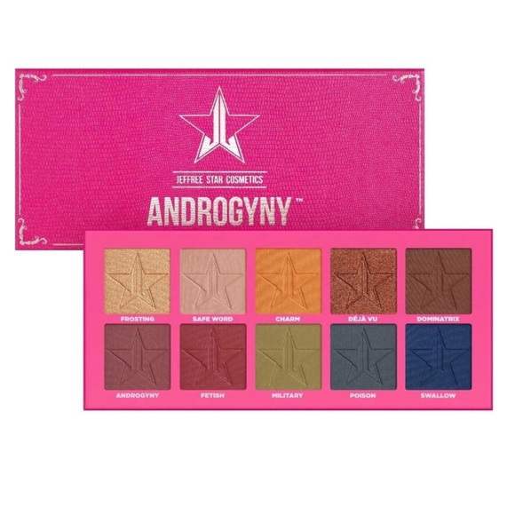 JEFFREE STAR Cosmetics Androgyny Eye Shadow Palette 10-Jaw Dropping Shades - Picture 1 of 4